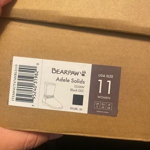 Bearpaw boots. Black. Size 11. Never worn. New in box. Paid $50.